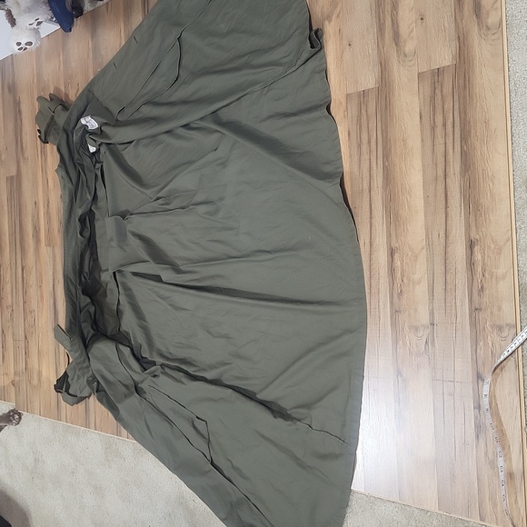 HERNO Army Green Made in Italy 100% Cotton Trench Coat -Leather Buckles - Picture 8 of 16